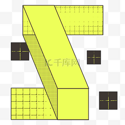 黄色z图片_不规则图形几何体