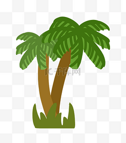 椰子树树木图片_卡通椰子树