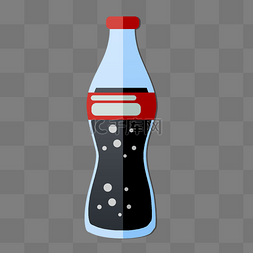饮料瓶插画图片_一瓶可口可乐插画