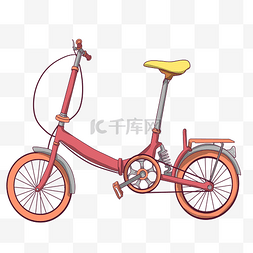 红色单车图片_红色交通自行车