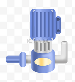 水泵加压图片_蓝色抽水水泵