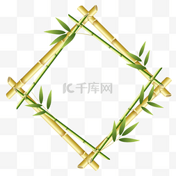 的竹叶图片_bamboo tree 黄色和绿色竹子组成的边