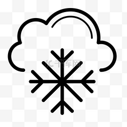 黑色圆弧创意下雪的天气元素