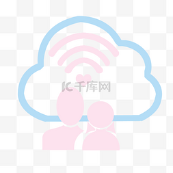 科技互联网蓝色图片_粉色无线通信插图