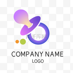 紫色渐变母婴LOGO