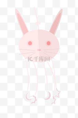 兔子铃铛图片_卡通兔子铃铛插画