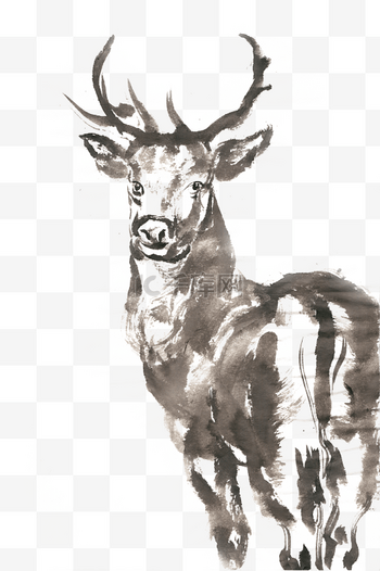 水墨画ー鹿 荒井水墨画マガジン - 子鹿(Deer kid) いろいろ参考に Online