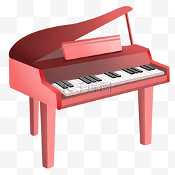 红色精美钢琴