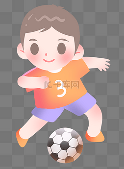 儿童运动素材图片_暑假踢足球的儿童