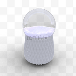 透明雪花png图片_艺术造型的和3d圣诞玻璃球