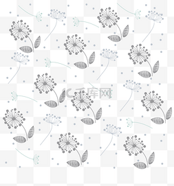 简约花纹底纹图片_春季花草蒲公英底纹春天纹理