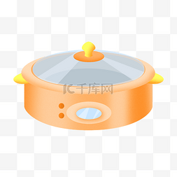 橙色厨具电饭锅