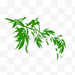 绿叶竹叶端午节装饰点缀