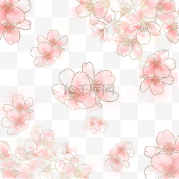 粉色纹理小清新图片_春季水彩花朵底纹