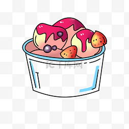 夏日草莓冰激凌雪糕