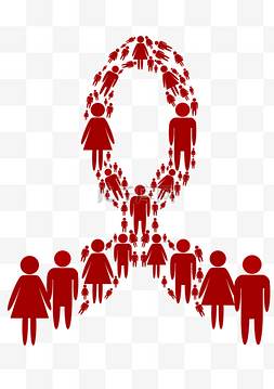 艾滋病红丝带素材图片_艾滋病日红丝带