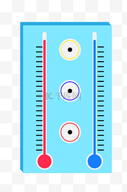 实验室温度计插画