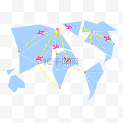 黄色飞行路线