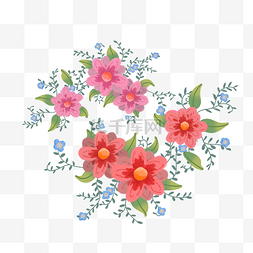 中国风服饰花纹图片_红色刺绣花纹植物花朵