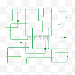 绿色大小圆点线条点阵图