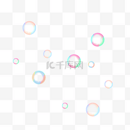 透明泡泡素材图片_彩虹肥皂泡泡背景