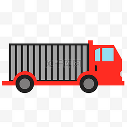 红色集装箱图片_红色集装箱货车