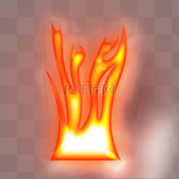 火焰特效图片_红色写实燃烧火焰效果元素