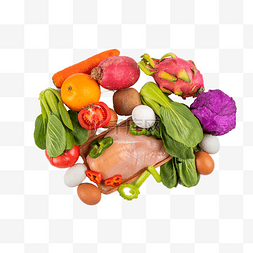 健康饮食肉蛋蔬菜
