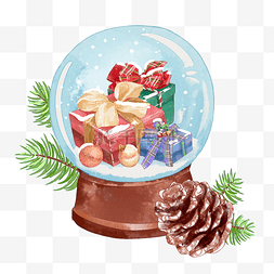 水晶球背景音乐图片_圣诞礼物水晶球