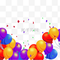 彩色气球图片_装饰元素气球彩色