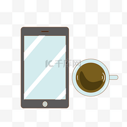 智能手机咖啡饮品