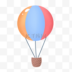 彩色手绘卡通六一儿童节热气球