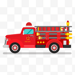 鸣笛的消防车