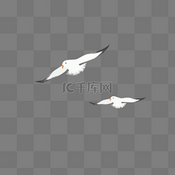 白色小翅膀图片_白色创意飞舞的小鸟元素