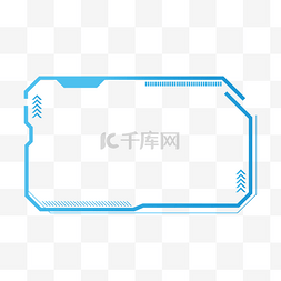 蓝色方形科技边框