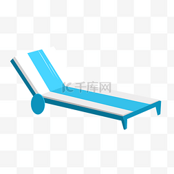 沙滩度假插画图片_休闲旅游躺椅插画
