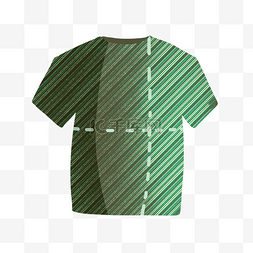 绿色短袖衣服插画