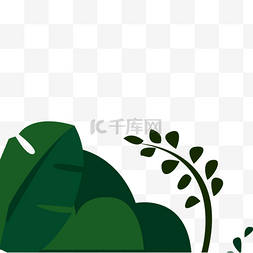 绿色的植物枝叶卡通