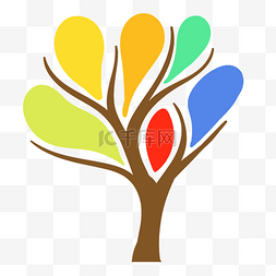 彩色树状图