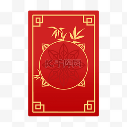 春节新年红色卡片