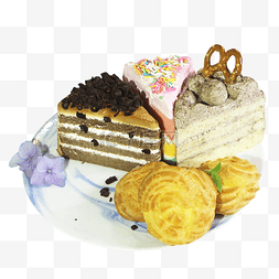 泡芙蓝莓彩虹黑森林蛋糕