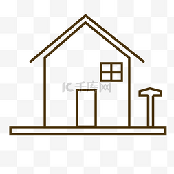 线描房子房屋