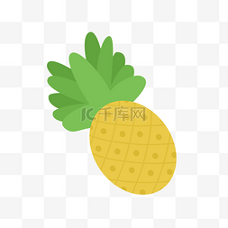 夏天水果海报图片_扁平的菠萝