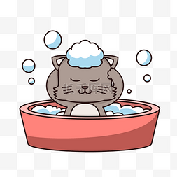 猫咪和毛线团图片_洗澡猫咪