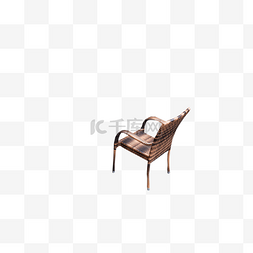 一个四条腿的实木椅子