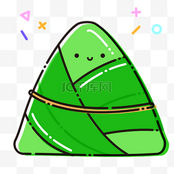 绿色粽子图案插图