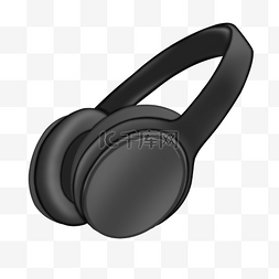 黑色音乐耳机
