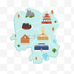 地图拼图转换图片_湖南旅游地图