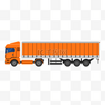 双11橙色物流大货车
