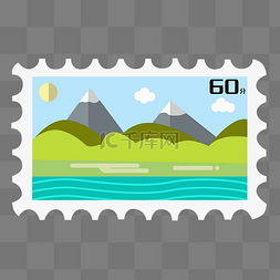 山水大自然邮票